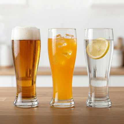 6 skaidrių alaus stiklinių rinkinys, 460 ml, galima plauti indaplovėje