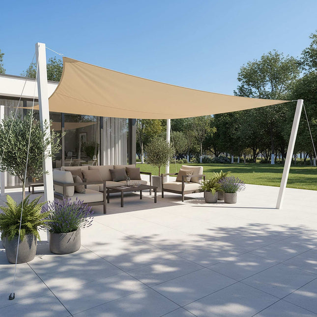 Shade Sail With Eyelets – Water-Repellent Polyester