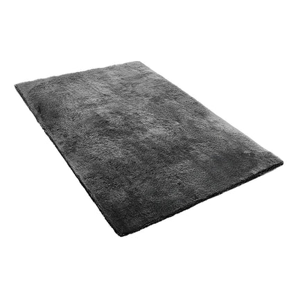 Shag Area Rug 5x8 ft, Plush Non-Slip, Dark Gray