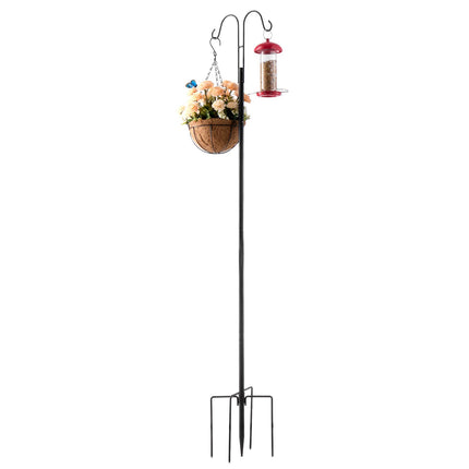 Shepherd Hooks, 8-Pack 60-Inch Dual-Arm Bird Feeder Pole