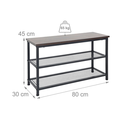 Batų lentyna, 2 pakopų metalinė, talpina 6 poras