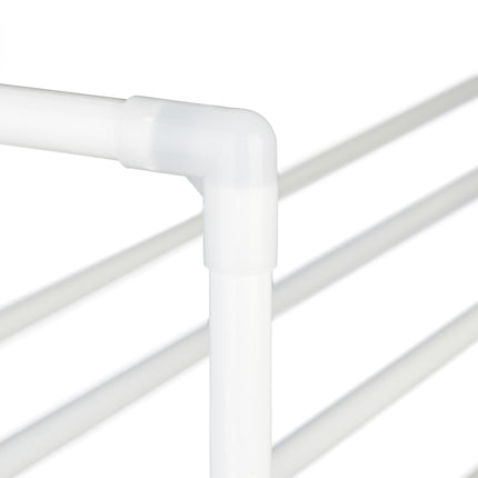 Shoe shelf white, in metal