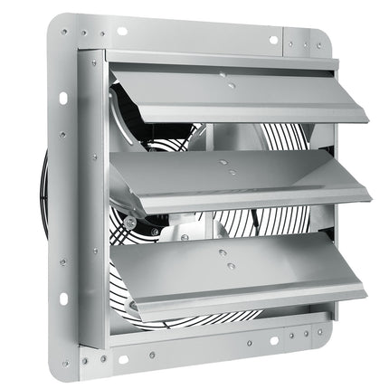 Shutter Exhaust Fan 14 In, 994 CFM, Aluminum Wall Mount
