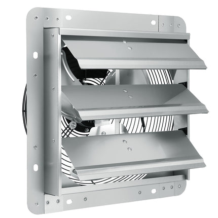 Shutter Exhaust Fan 14 In, 994 CFM, Aluminum Wall Mount