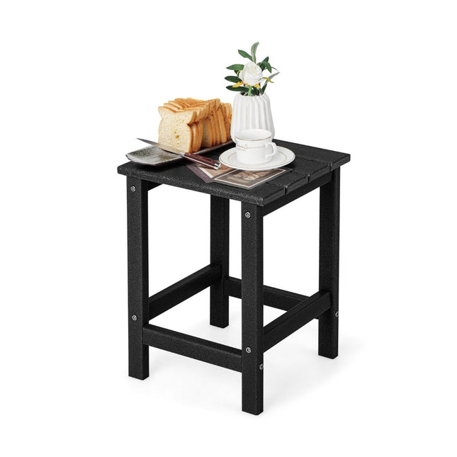 Šoninis staliukas, atsparus oro sąlygoms, HDPE Adirondack stalas, 36 x 36 x 47 cm, juodas
