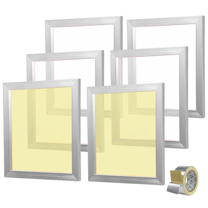 Silk Screen Printing Frames, 6 Pack 18x20 in, 160 Mesh