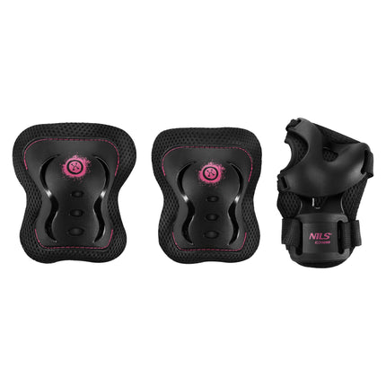 Skate Protective Gear Set, Wrist Elbow Knee, Pink S