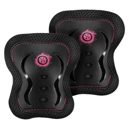 Skate Protective Gear Set, Wrist Elbow Knee, XL Pink