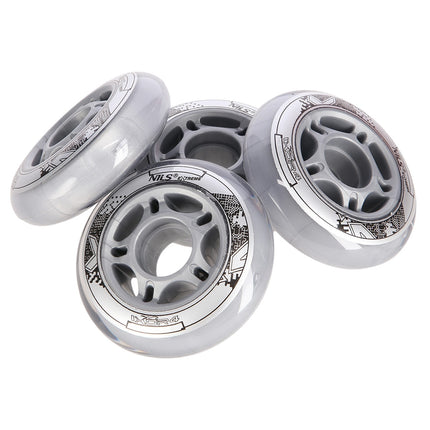 Skateboard Wheels 64x24mm 82A Transparent Set of 4