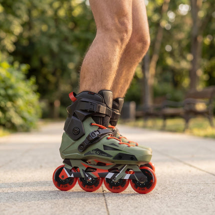 Slalom Inline Skates, Green, Size 42, 80mm Wheels