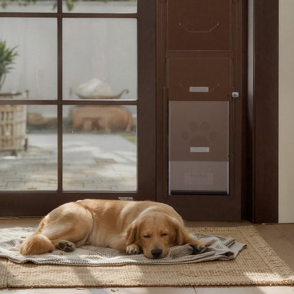 Sliding Glass Dog Door Insert, Adjustable Height, XL Flap, Lock