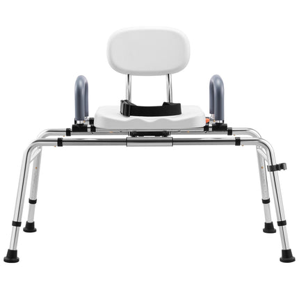 Sliding Shower Chair, 400 lb Swivel Tub Transfer Bench