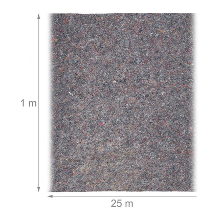 Neslystanti grindų apsauginė flisinė plėvelė, 1 x 25 m, 220 g/m²