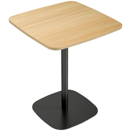 Mažas valgomojo stalas, 60 cm kvadratinis, MDF stalviršis, plieninis pagrindas