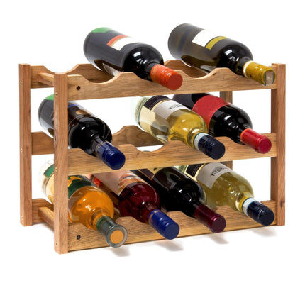 Small wine rack in walnut