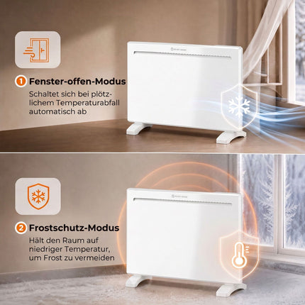 Smart Panel Heater 1500 W with WiFi App and 7-Day Timer, White, Frost Protection