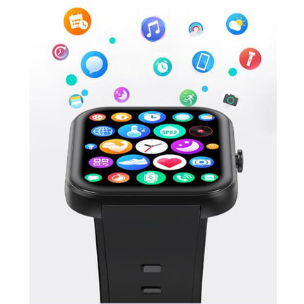 Išmanusis laikrodis 1,96 colio AMOLED, skambinimo funkcija, juodas
