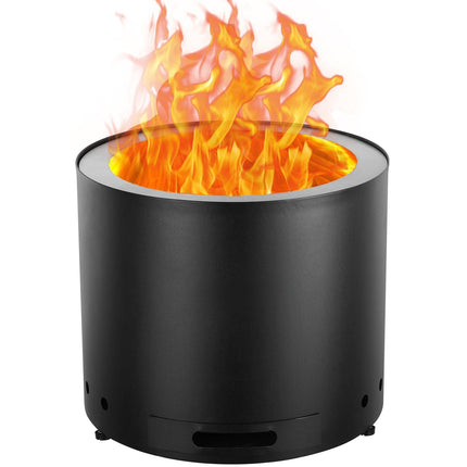 Smokeless Fire Pit, 15-Inch Wood Burning, Ash Pan
