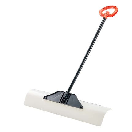 Snow Pusher Shovel, 36-Inch HDPE Blade, Metal Edge
