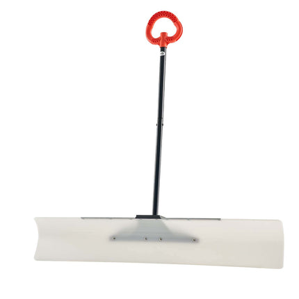 Snow Pusher Shovel, 48-Inch HDPE Blade, Metal Edge