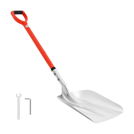 Snow Shovel, 35cm Wide Aluminum Alloy D-Handle