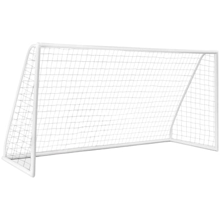 Futbolo vartai 365x182 cm su patvariu tinklu ir kuoliukais