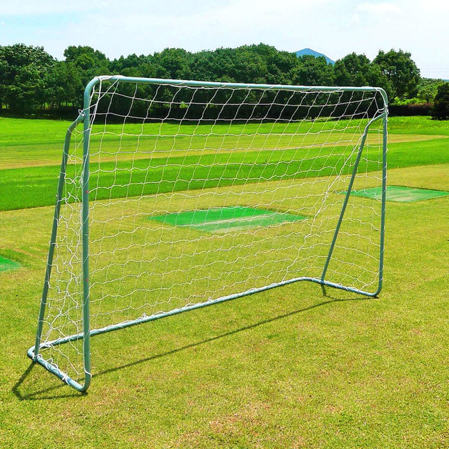 Futbolo vartai su tinklu, plieninis rėmas, 240 cm