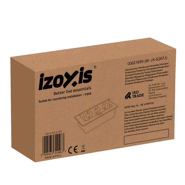 Stalviršyje paslėptas lizdas - trigubas Izoxis 21659