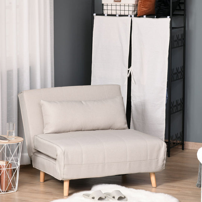 Sofa-lova, Viengulė sofa, Sofa-lova, Sulankstoma sofa su reguliuojamu atlošu, Šiaurės šalių, Dirbtinis linas