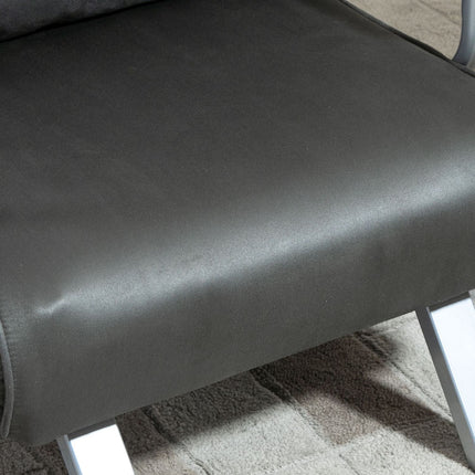 Sofa-lova su porankiais 65x69x80 cm, 3 viename, sofa-lova, svečių lova, sulankstomas čiužinys, šezlongas, dirbtinė oda, pilka