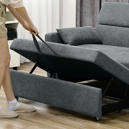 Sofa-lova, dvivietė sofa su lovos funkcija, reguliuojamas atlošas, apmušta sofa su dekoratyvinėmis pagalvėlėmis, aksomo imitacija