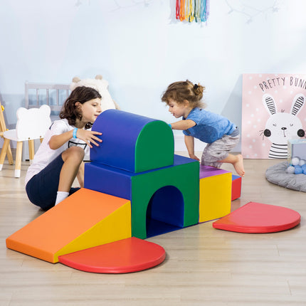 Minkšti statybiniai kaladėlės, 7 putplasčio statybiniai kaladėlės, milžiniški statybiniai kaladėlės, žaislai vaikams nuo 1 iki 3 metų, dirbtinė oda, EPE