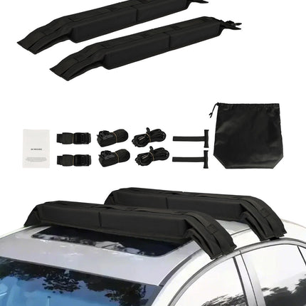 Soft Roof Rack Pads, 31.5 Inch, 176 lb, Strap Set