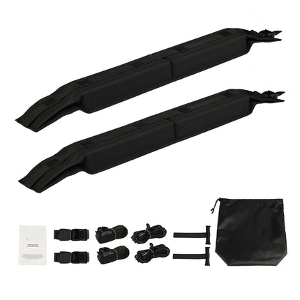 Soft Roof Rack Pads, 31.5 Inch, 176 lb, Strap Set