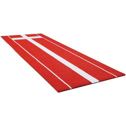 Softball Pitching Mat 10x3 ft With Rubber, Non-Slip Backing