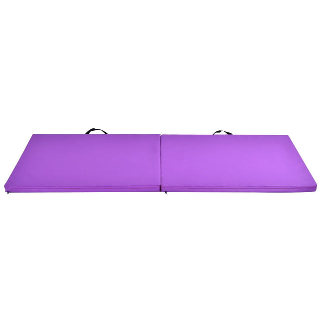 Minkštas grindų kilimėlis, gimnastikos kilimėlis, jogos kilimėlis, sulankstomas gimnastikos kilimėlis, 180x60x4cm - violetinis