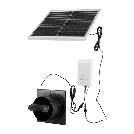 Solar Exhaust Fan, 20W Panel, Battery, 220 CFM