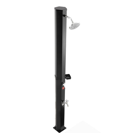 Solar Heated Outdoor Shower 35L, Foot Faucet, Hot Cold