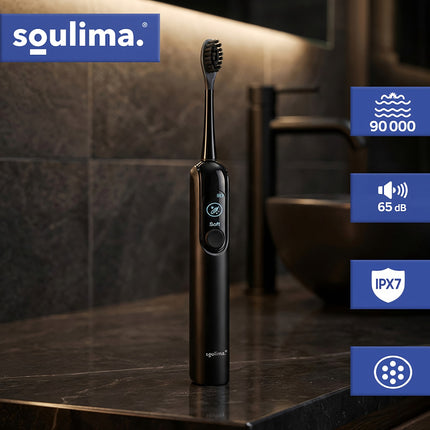 Elektrinis dantų šepetėlis „Sonic“, 90 000 aps./min., 6 galvutės