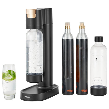 Sparkling Water Maker Starter Kit, 2x1L Bottles, 60L Compatible