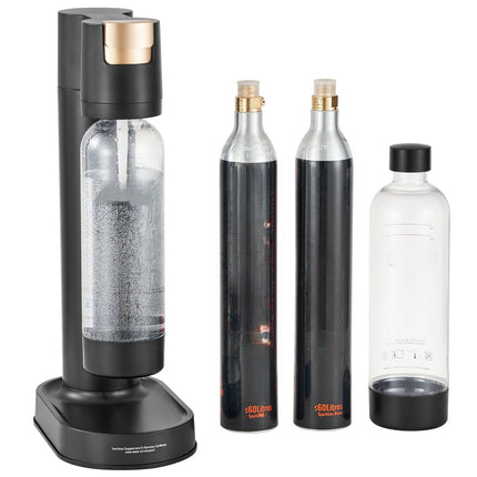 Sparkling Water Maker Starter Kit, 2x1L Bottles, 60L Compatible