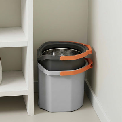 Šluosčių rinkinys su kibiru, 2 skyriai, 7,5 l talpa