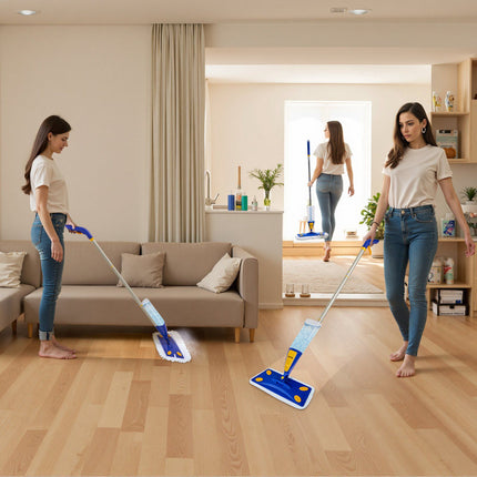 Spray Mop With 800ml Tank, 3 Washable Pads, Wet/Dry