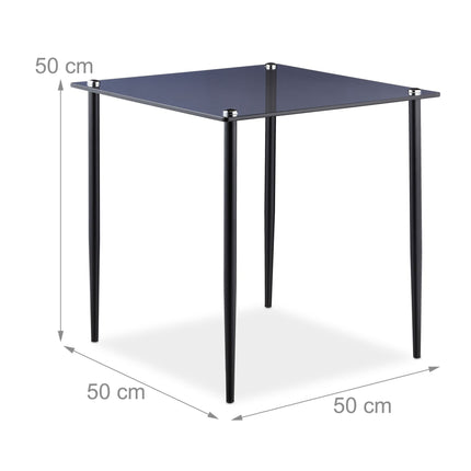 Square Glass Side Table