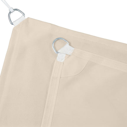 Square Sun Shade Sail, Beige Polyester With Ropes