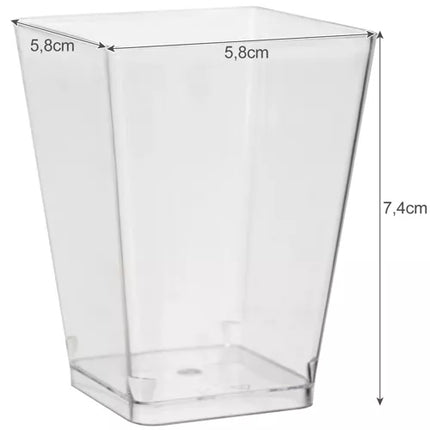 Kvadratiniai puodeliai - 50 vnt. 120 ml Ruhha 21164