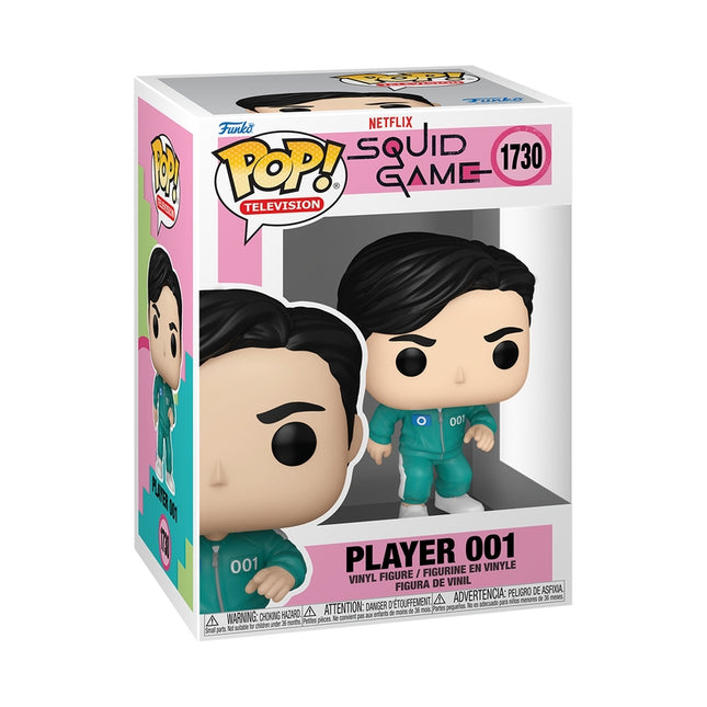 Kalmarų žaidimo „Funko Pop!“ vinilo figūrėlė - žaidėjas 001 kolekcinė figūrėlė