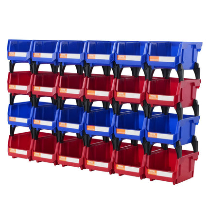 Stackable Hanging Storage Bins, 24-Pack, 5 x 4 x 3 In