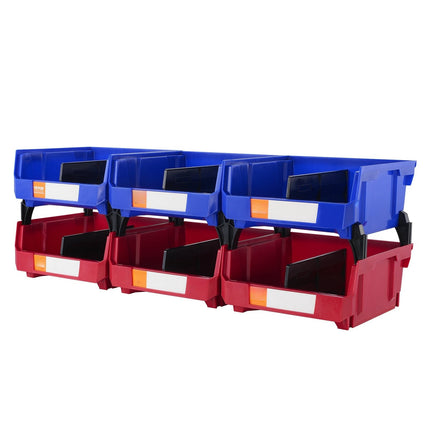 Stackable Storage Bins 11 x 11 x 5 in, Hanging, 6-Pack