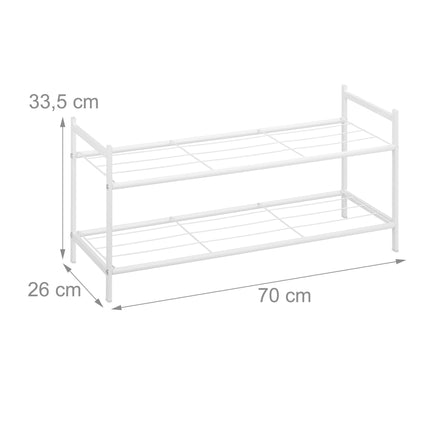 Sudedama batų lentyna iš metalo